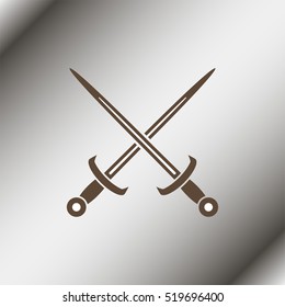 Cross of sword icon.