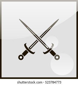 Cross of sword icon.