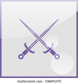 Cross of sword icon.