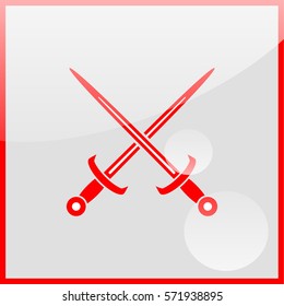 Cross of sword icon.