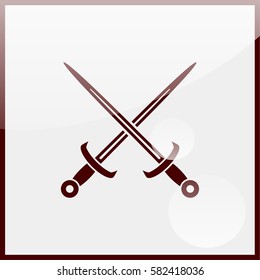 Cross of sword icon.