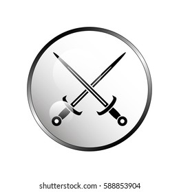 Cross of sword icon.