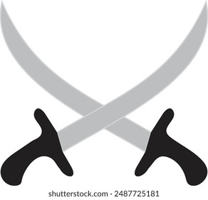  una cruz espada silueta Arte vectorial espada árabe logo espada