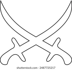  a cross sword silhouette vector art arabic sword logo sword icon