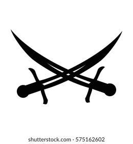 Cross swords emblem icon