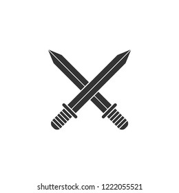 Cross swords. Icon Flat
