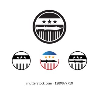 Cross swords icon flat. Simple vector symbol and bonus icon