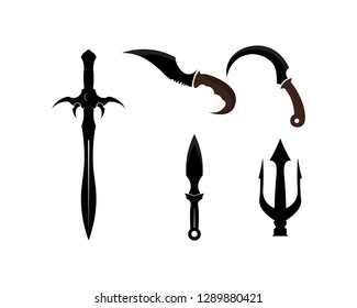 Cross swords icon flat. Simple vector symbol and bonus icon
