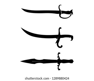Cross swords icon flat. Simple vector symbol and bonus icon