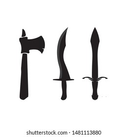 Cross swords icon flat. Simple vector symbol and bonus icon
