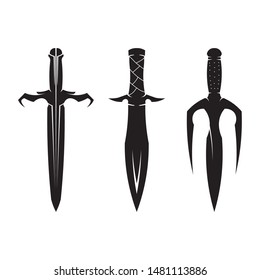Cross swords icon flat. Simple vector symbol and bonus icon
