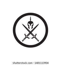 Cross swords icon flat. Simple vector symbol and bonus icon
