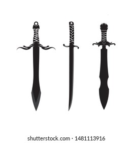 Cross swords icon flat. Simple vector symbol and bonus icon
