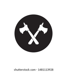 Cross swords icon flat. Simple vector symbol and bonus icon
