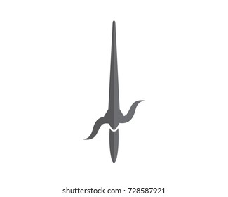 Cross swords icon flat. Simple vector symbol and bonus icon