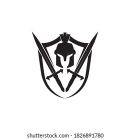 Espadas cruzadas, símbolo del logotipo de la espada y del sable y icono del logotipo de la hoja símbolo del vector simple y del bono