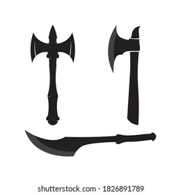 Cross swords, saber and blade logo icon flat Simple vector symbol and bonus icon