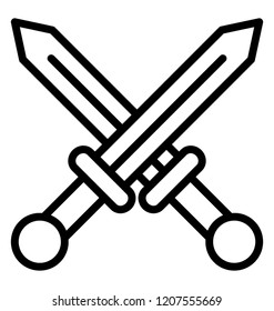 Cross swords tattoo design with hidden meaning of defense and shield