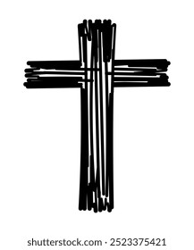 cross symbol, christian crosses icon, vector