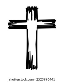 cross symbol, christian crosses icon, vector