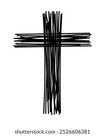 cross symbol, christian crosses icon, vector