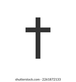 Cross symbol. Christian cross icon. Vector