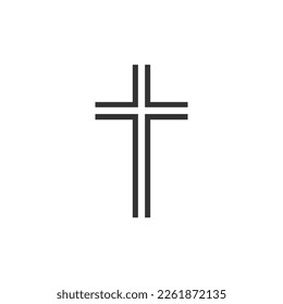 Cross symbol. Christian cross icon. Vector