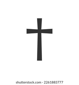 Cross symbol. Christian cross icon. Vector