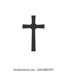 Cross symbol. Christian cross icon. Vector