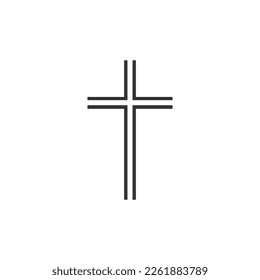 Cross symbol. Christian cross icon. Vector