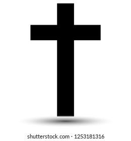 Cross symbol icon, vector illustration.