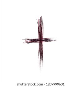 cross symbol line illustration vector