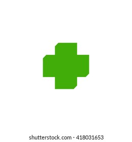 Cross symbol of medicine, icon