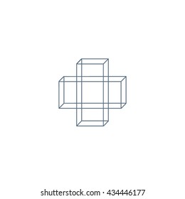 Cross symbol of medicine, icon