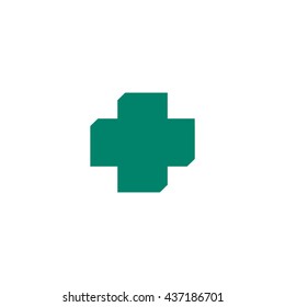Cross symbol of medicine, icon