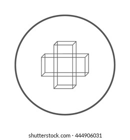 Cross symbol of medicine, icon