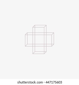 Cross symbol of medicine, icon