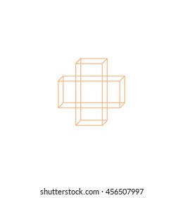 Cross symbol of medicine, icon