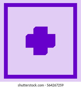 Cross symbol of medicine, icon