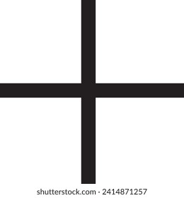 símbolo cruzado. sobre fondo blanco