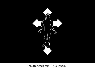 Cross symbol religious prayer vector design