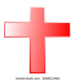 Cross symbol, sign and icon. Christian cross