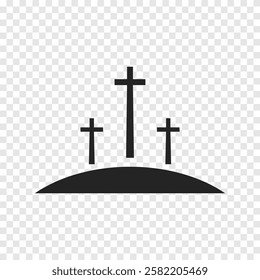 Cross symbol. Three crosses. Calvary. Vector.