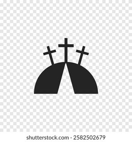 Cross symbol. Three crosses. Calvary. Vector.