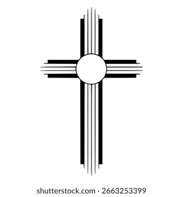 Ilustração de design de vetor de símbolo cruzado