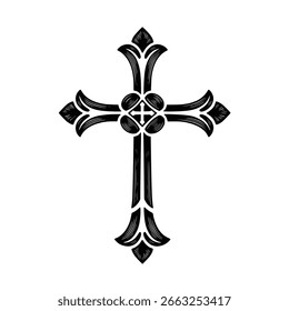 Cross symbol vector design illustration