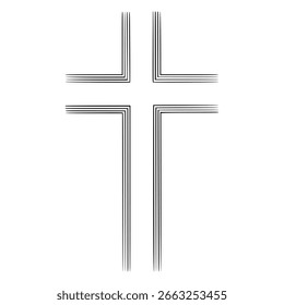 Ilustração de design de vetor de símbolo cruzado