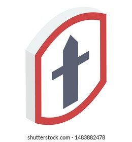 Cross symbol vector isometric design 