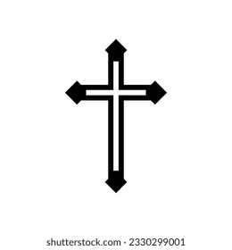 cross tattoo art vintage glyph icon vector. cross tattoo art vintage sign. isolated symbol illustration