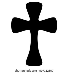 Cross tattoo tribal design. Isolated vector.